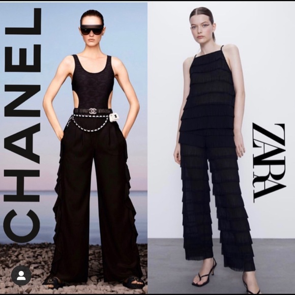 frill high waisted pants